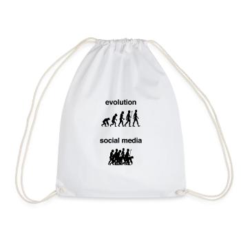 internet evolution - Drawstring Bag - white - Front