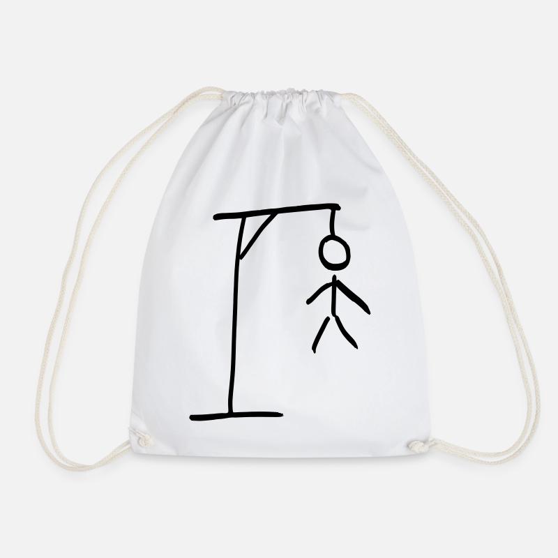 hangman - Drawstring Bag - white