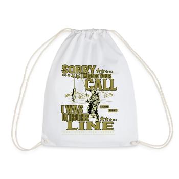 Fishermen Fishing - Drawstring Bag - white - Front