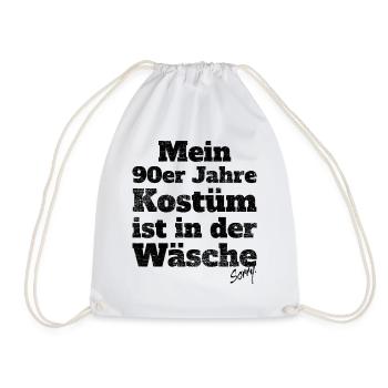 Mein 90er Jahre Kostüm In Der Wäsche Motto Party - Turnbeutel - Weiß - Vorne