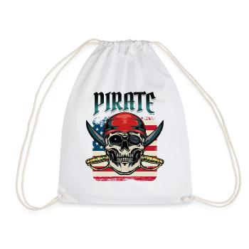 Drapeau Pirate Pirate Skull Saber Pirate Gift - Sac de sport léger - blanc - Devant