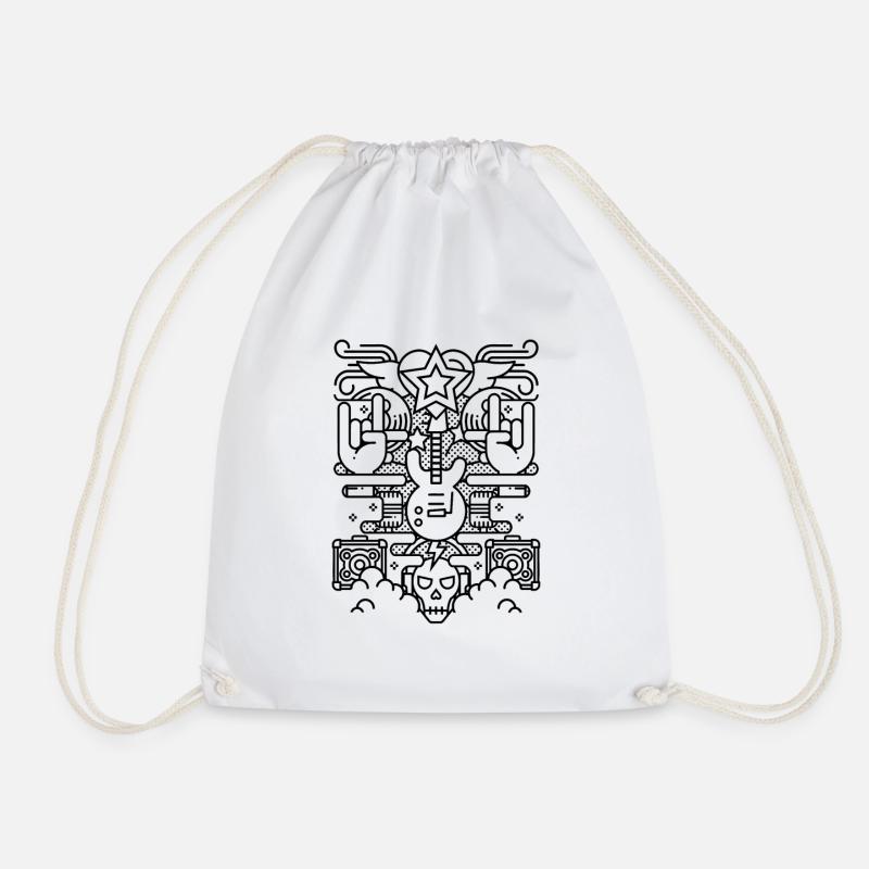 Just Rock - Drawstring Bag - white