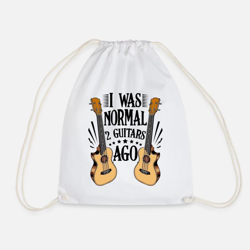 guitar - Drawstring Bag - white