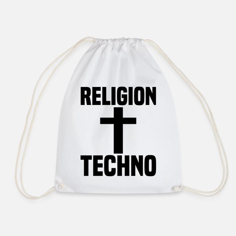 Techno - Turnbeutel - Weiß