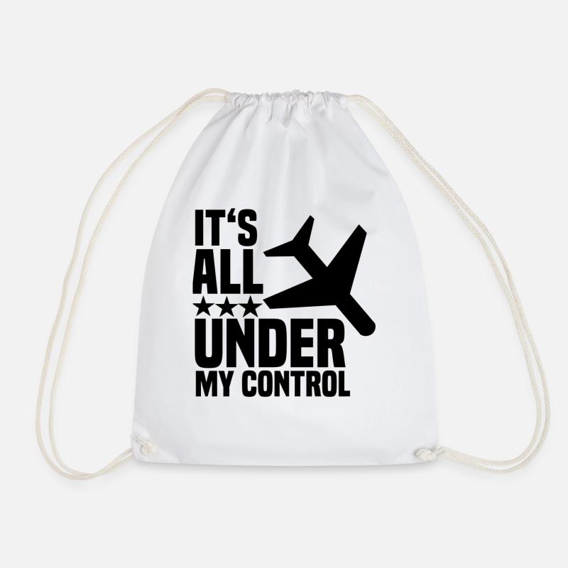 Flugzeug - Turnbeutel - Weiß