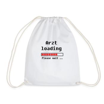 Doctor loading - Medical student studying medicine - Drawstring Bag - white - Front
