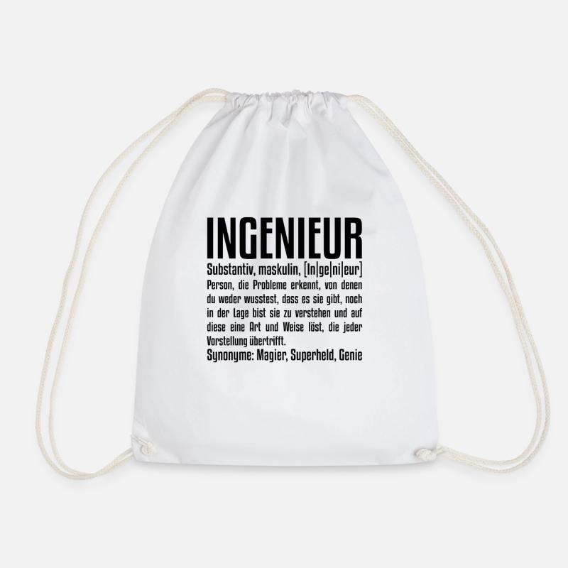 Ingenieur Definition | Ingenieurwesen Technik IT - Turnbeutel - Weiß