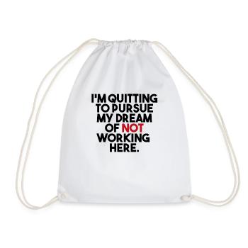 Job change, notice, farewell, pension, colleagues - Drawstring Bag - white - Front