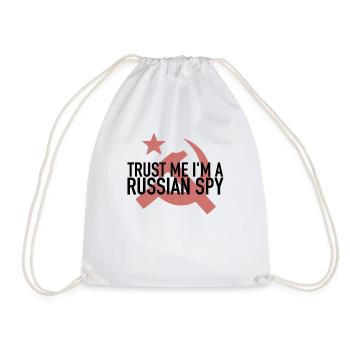 Trust Me I'm A Russian Spy | Russia USA spy - Drawstring Bag - white - Front