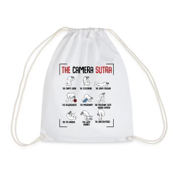 The Sutra Comic Panels Artwork - Drawstring Bag - white - Front