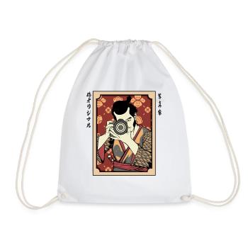 Caméraman en kimono hanami - Sac de sport léger - blanc - Devant