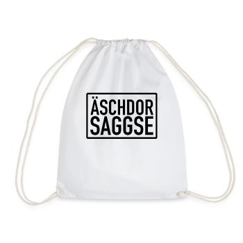 Äschdor Saggse | Echter Sachse, sächsisch, Sachsen - Turnbeutel - Weiß - Vorne