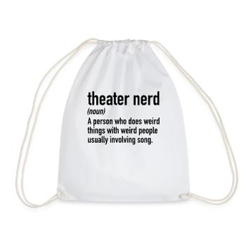 Theatre Nerd Définition | Théâtre, comédie musicale, théâtre - Sac de sport léger - blanc - Devant