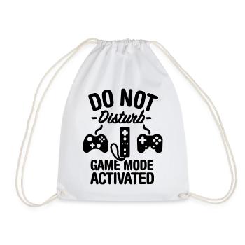 Do not disturb game mode activated - Drawstring Bag - white - Front