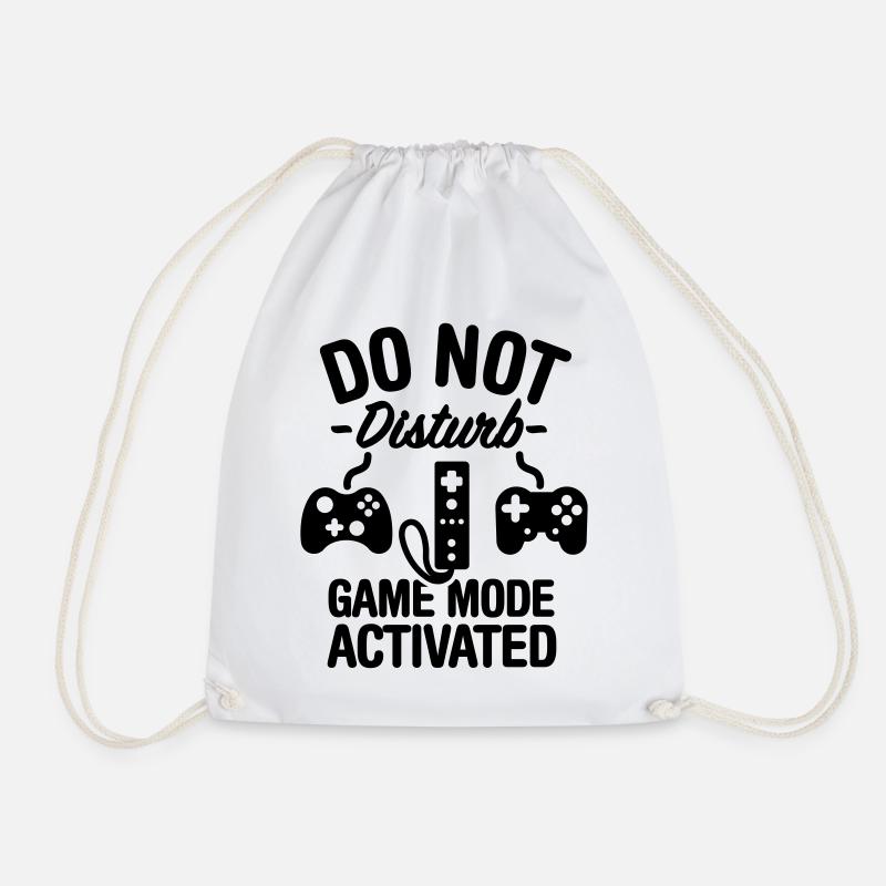 Do not disturb game mode activated - Drawstring Bag - white