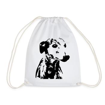Whippet Kopf - Turnbeutel - Weiß - Vorne