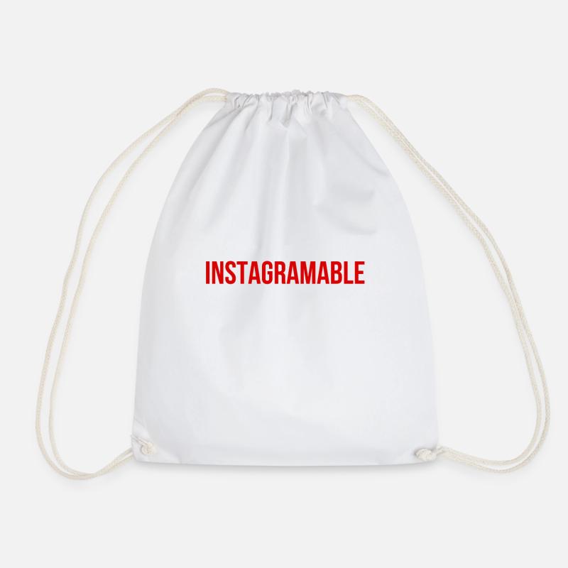Instagramable - Cooler Social Media Spruch - Turnbeutel - Weiß