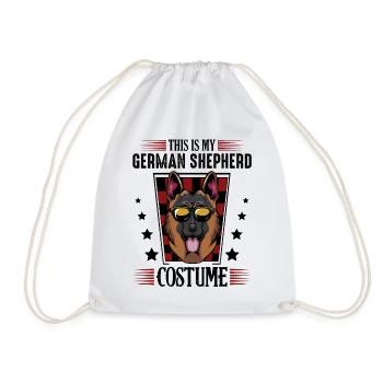 Sunglasses Shepherd Dog in Retro Look - Drawstring Bag - white - Front