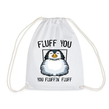 Fröhlicher Pinguin Jungtier - Turnbeutel - Weiß - Vorne