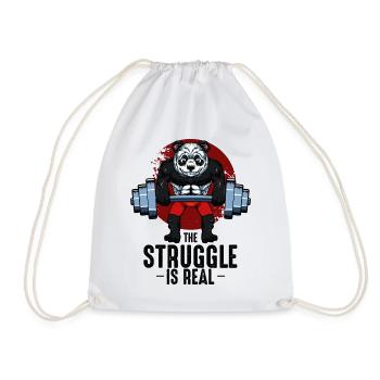 Panda Lifter avec barre - Sac de sport léger - blanc - Devant