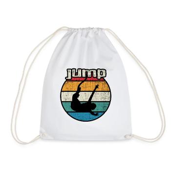 Cadeau amusant d'amusement de saut à l'élastique de sport extrême - Sac de sport léger - blanc - Devant