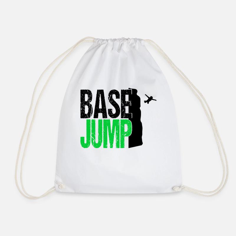 Base Jumping Shirt Fallschirm Extrem Sport - Turnbeutel - Weiß