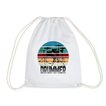Batterie Drummer Drums Drummer Fun Gift - Sac de sport léger - blanc - Devant