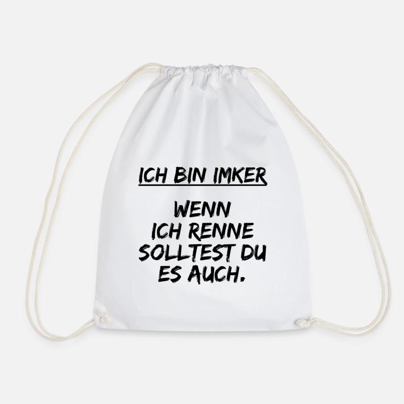 Ich bin Imker, geschenk imker - geschenk für imker - Turnbeutel - Weiß
