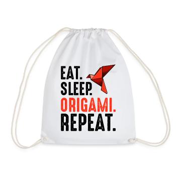 Oiseau Origami Rouge - Sac de sport léger - blanc - Devant