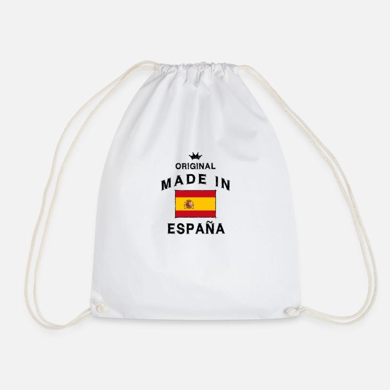 Spanien spanisch Flagge Fahne Geschenk zur Geburt - Turnbeutel - Weiß
