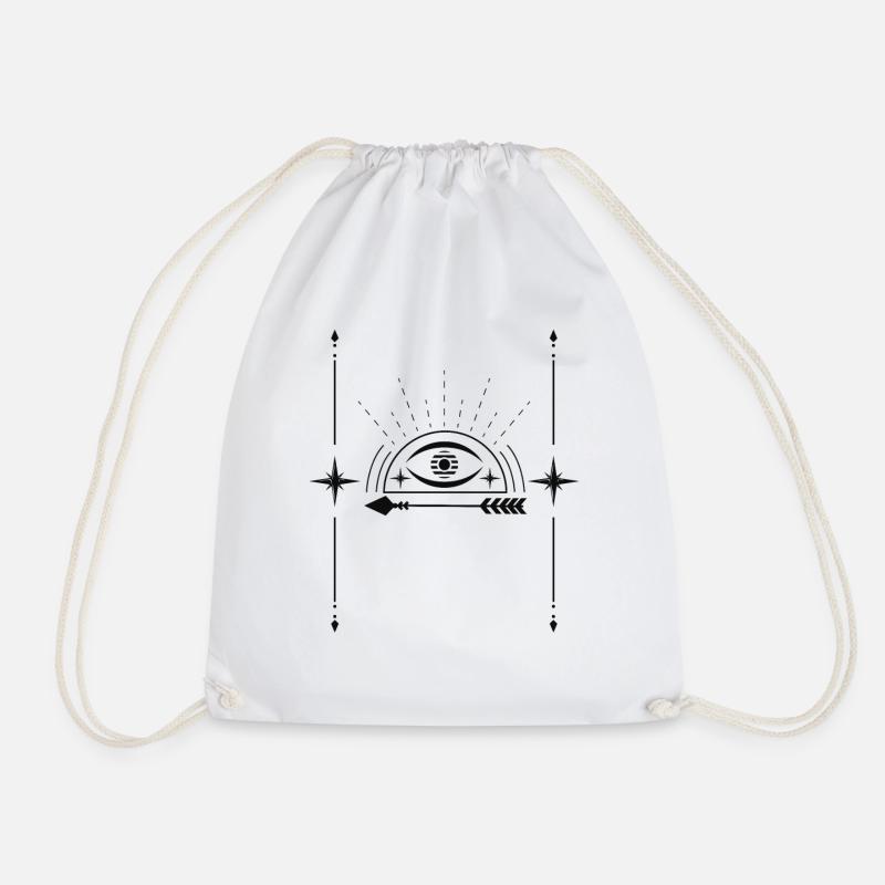 All seeing Eye Mystic Shirt Alchemy Tarot gift - Drawstring Bag - white