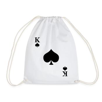 Costume de roi de pique Carnaval et Mardi Gras - Sac de sport léger - blanc - Devant