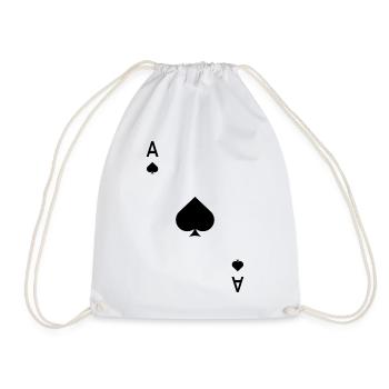 Card Game Playing Card Ace Ace Carnival Carnival - Drawstring Bag - white - Front