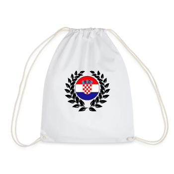 Croatie - Sac de sport léger - blanc - Devant