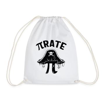 Pi Day Piratenhut Schädel Seemann Mathe Lehrer - Turnbeutel - Weiß - Vorne
