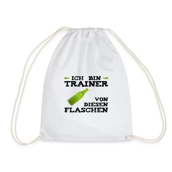 Trainer Von Diesen Flaschen - Turnbeutel - Weiß - Vorne