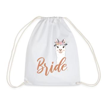 Mariée pour être mariée Alpaga Lama Alpaka JGA Party - Sac de sport léger - blanc - Devant