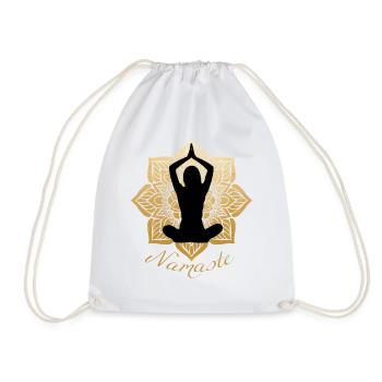 Vêtements de yoga Namaste pour femmes, hommes et enfants - Sac de sport léger - blanc - Devant