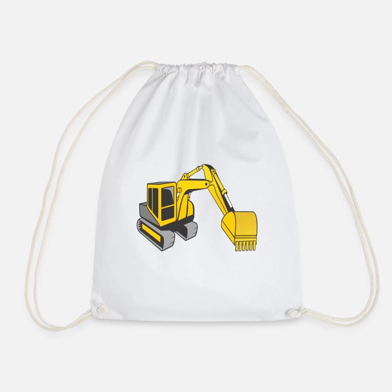 Bagger - Turnbeutel - Weiß