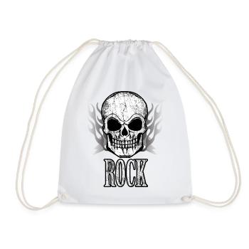 Motif de groupe de rock hard rock pour femmes et hommes - Sac de sport léger - blanc - Devant