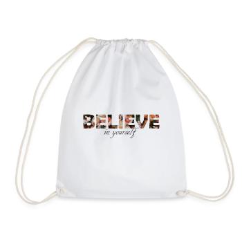 Believe in yourself Glaub an dich Mindset Geschenk - Turnbeutel - Weiß - Vorne