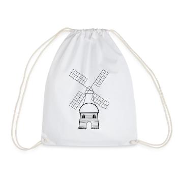Moulin à vent hollandais cadeau camp hollandais - Sac de sport léger - blanc - Devant