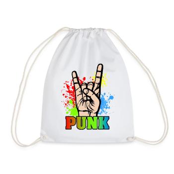 Punk Rock main levée cadeau punk rock fans - Sac de sport léger - blanc - Devant