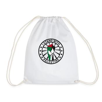 I Stand With Palestine Freedom for Palestine - Drawstring Bag - white - Front