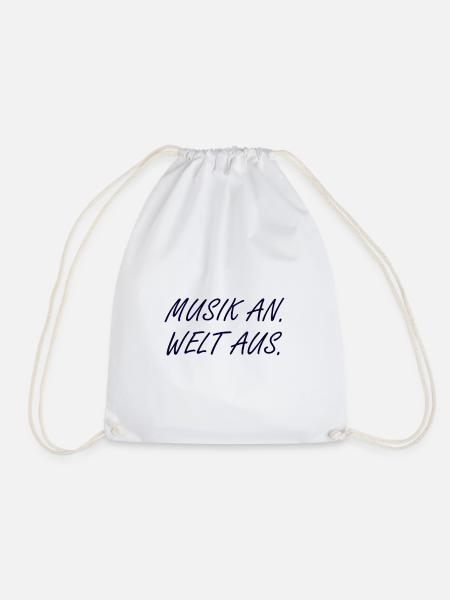 Musik Spruch - Turnbeutel - Weiß