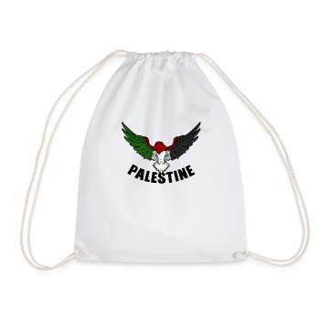 Free Gaza Free Palestine Freedom for Palestine - Drawstring Bag - white - Front
