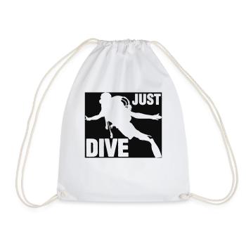 Just Dive Diver - Turnbeutel - Weiß - Vorne