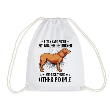 Profil latéral du Golden Retriever - Sac de sport léger - blanc - Devant