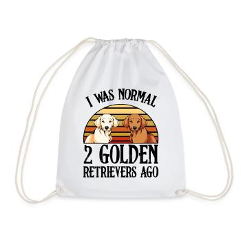 Golden retriever - Drawstring Bag - white - Front