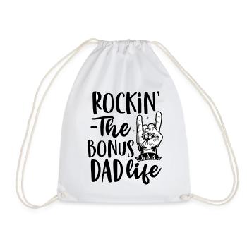 Rocking the bonus dad life - Vatertagsgeschenk - Turnbeutel - Weiß - Vorne